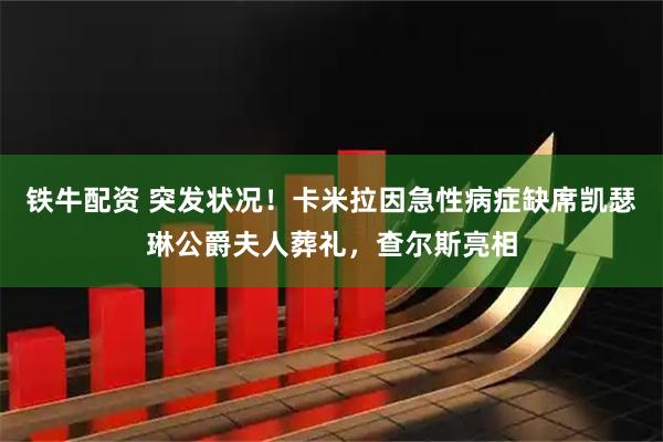 铁牛配资 突发状况！卡米拉因急性病症缺席凯瑟琳公爵夫人葬礼，查尔斯亮相