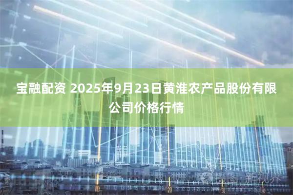 宝融配资 2025年9月23日黄淮农产品股份有限公司价格行情