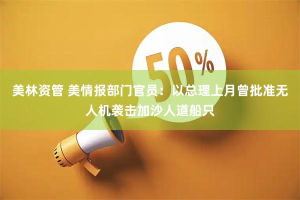 美林资管 美情报部门官员：以总理上月曾批准无人机袭击加沙人道船只