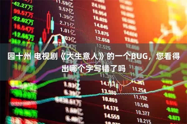园十州 电视剧《大生意人》的一个BUG,您看得出哪个字写错了吗